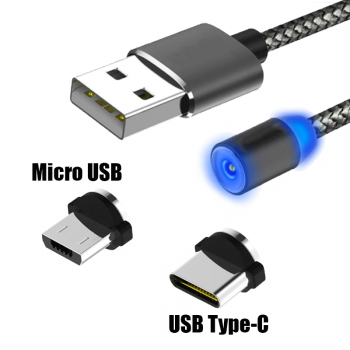 Câble Micro USB charge et transfert avec embout Magnétique